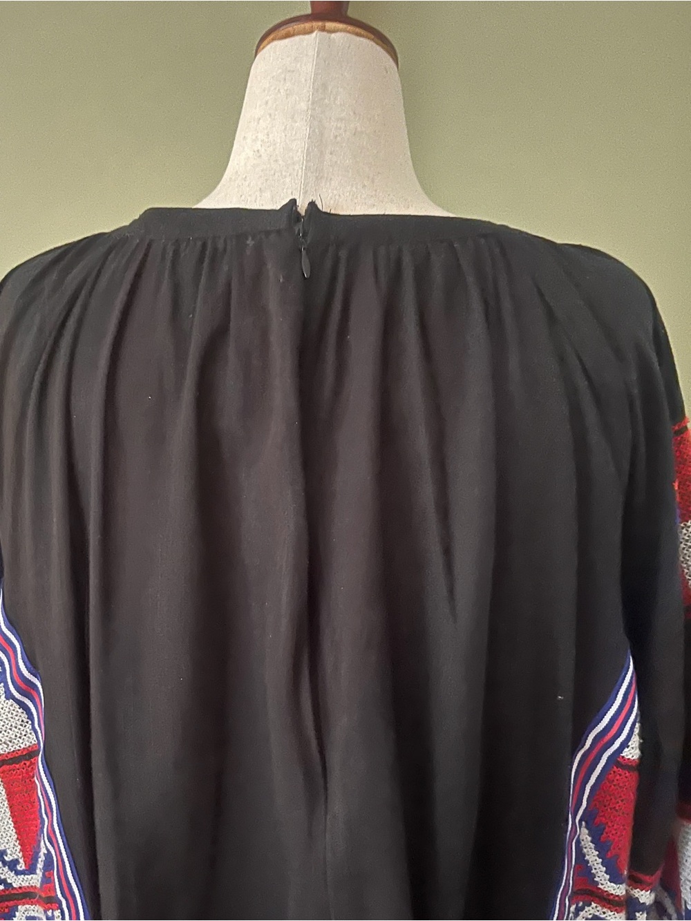 Eloquii Studio Black Embroidered Cotton Peasant Dress - Size 22 - Picture 8 of 12